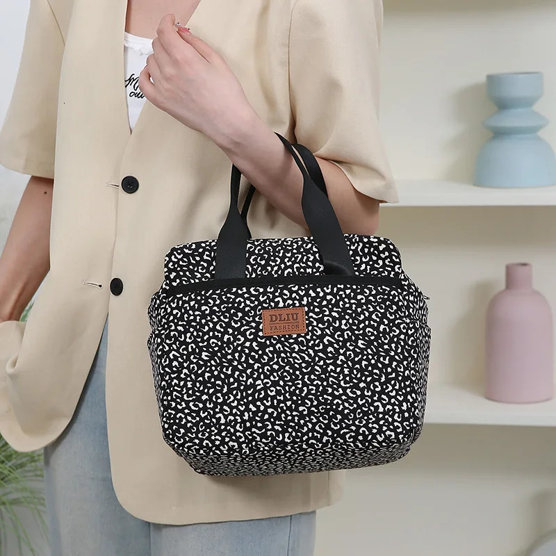Thickened Nylon Fabric Lunch Bag with Aluminum Foil Inner Large Capacity Portable Lunch Box Storage Bag for Work Picnic Scho 251125
