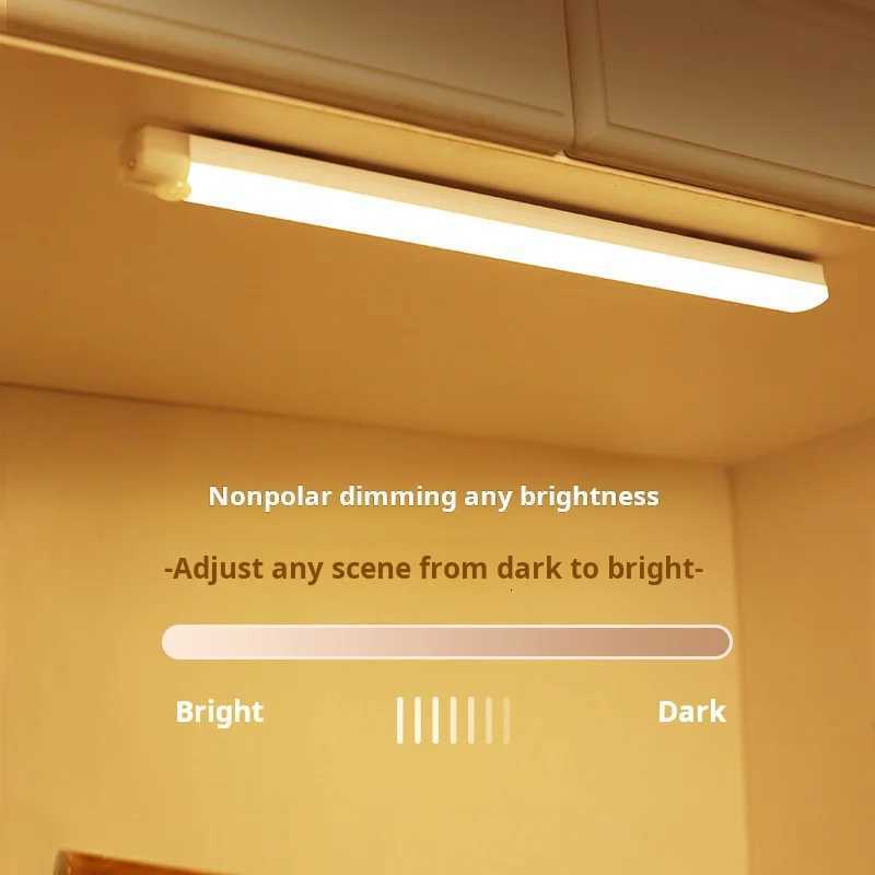 1pc Wireless Rechargeable LED Motion Sensor Cabinet Light - Ideal for Closet Kitchen Wardrobe Stairs - Battery Operated Night M251129