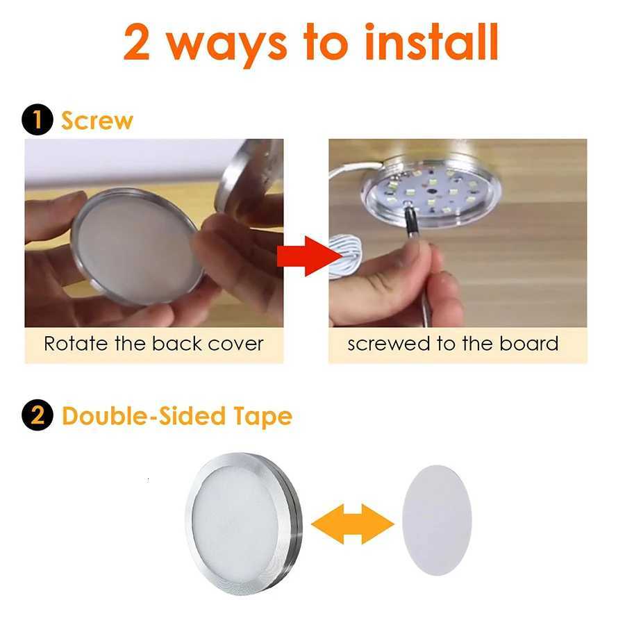 USB Ultra-Thin Aluminum Alloy Lamp LED Spotlight Cabinet Light 5V Low Voltage Touch Dimming Showcase Decorative Downlight M251129