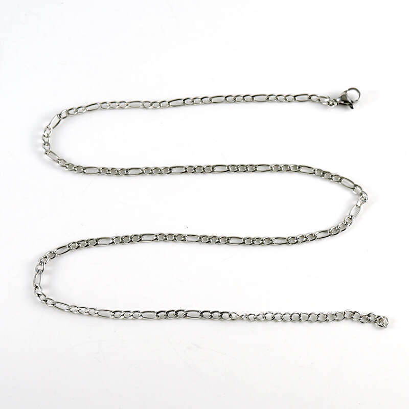 stainless figaro personalized hip hop mens necklace gold titanium steel 3 1nk thick and thin chain