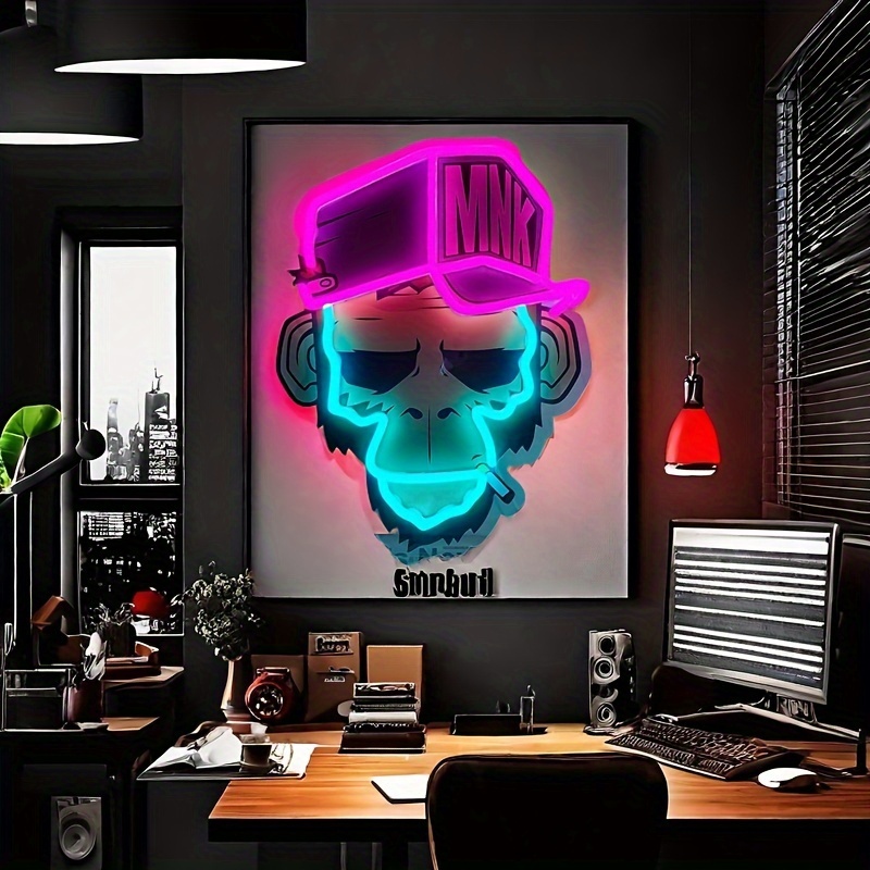 Bear. This super cool LED wall decoration light features an animated little bear. With adjustable brightness, this LED light is suitable for decoratin