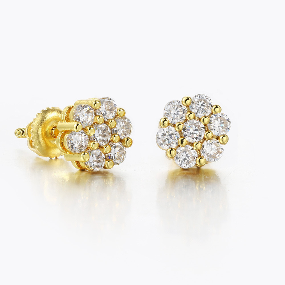 Fashion High-end Electroplating CZ with Copper Men And Women HipHoP Earrrings Elegant Earrings