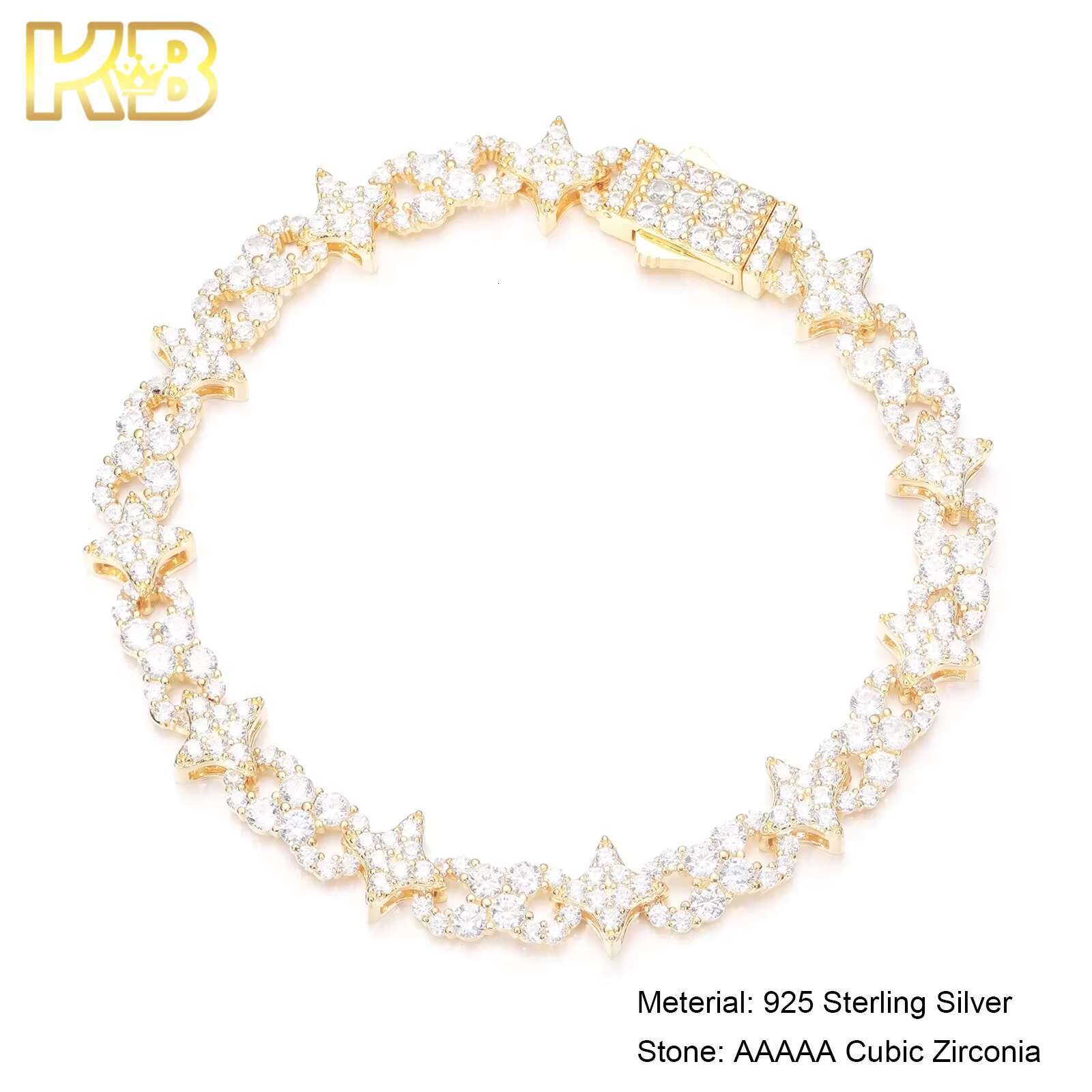 Moissanite-Inlaid Blinged-Out Hip Hop Star Bangle Trendy Jewelry Piece Perfect for Any Occasion