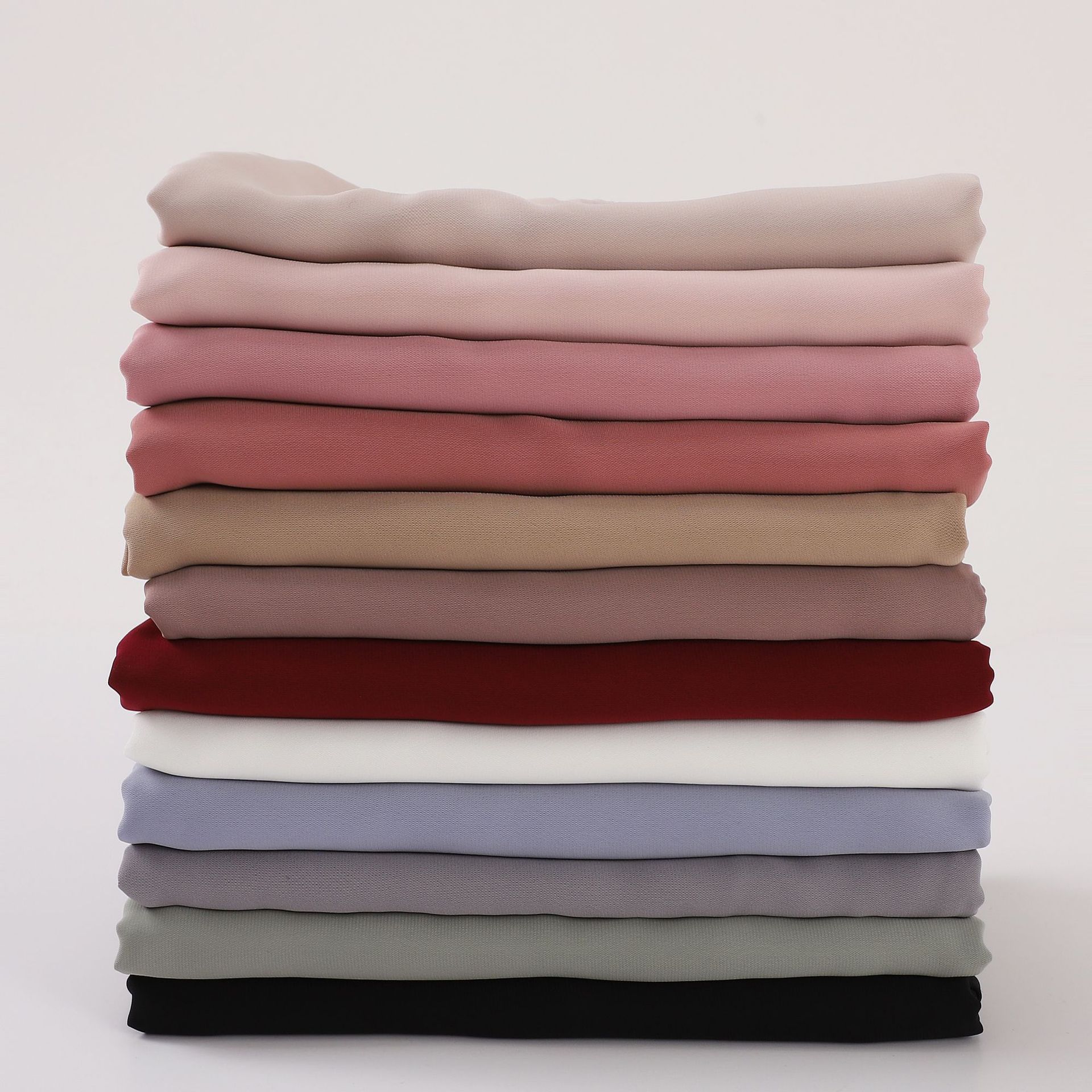 K575 Live cross-border pure color long silk broken card imitation silk long scarf Hui scarf Malay Indonesia Middle East headscarf not easy to wrinkle