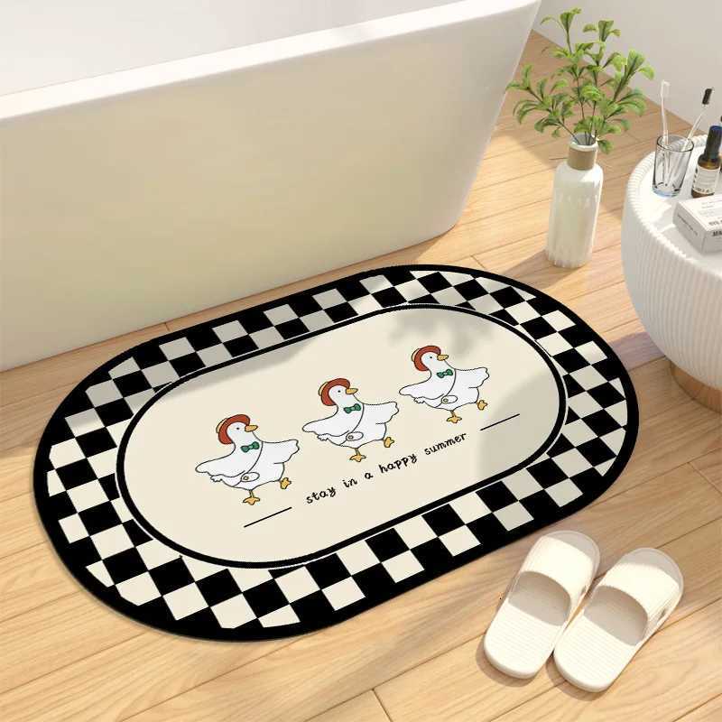 Cartoon cute diat d floor mat bathro toilet door water absorption non-slip foot mat entry door mat H251129