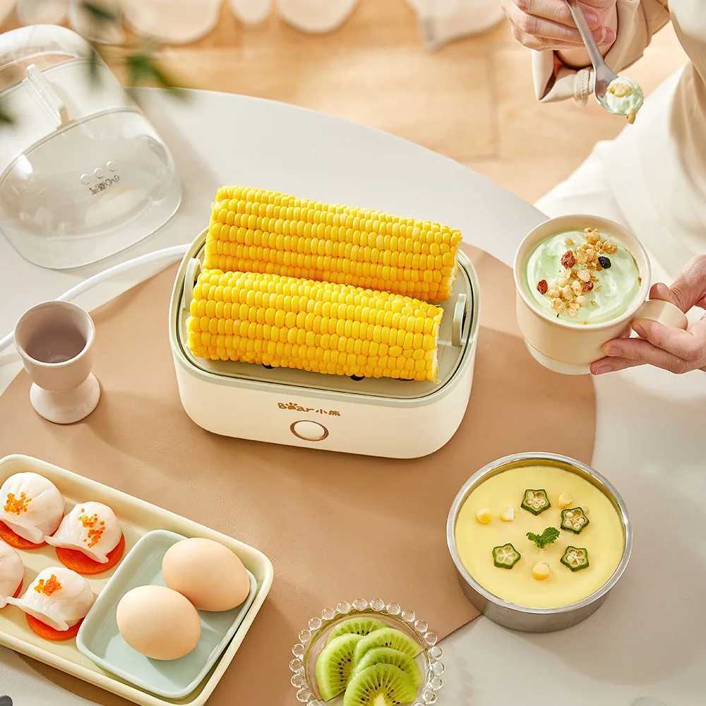 6 Eggs Electric Egg Boiler Egg Custard Automatic Steamer Mini Breakfast Machine Egg Cookers Portable Steamer Food Warmer 200W C251129