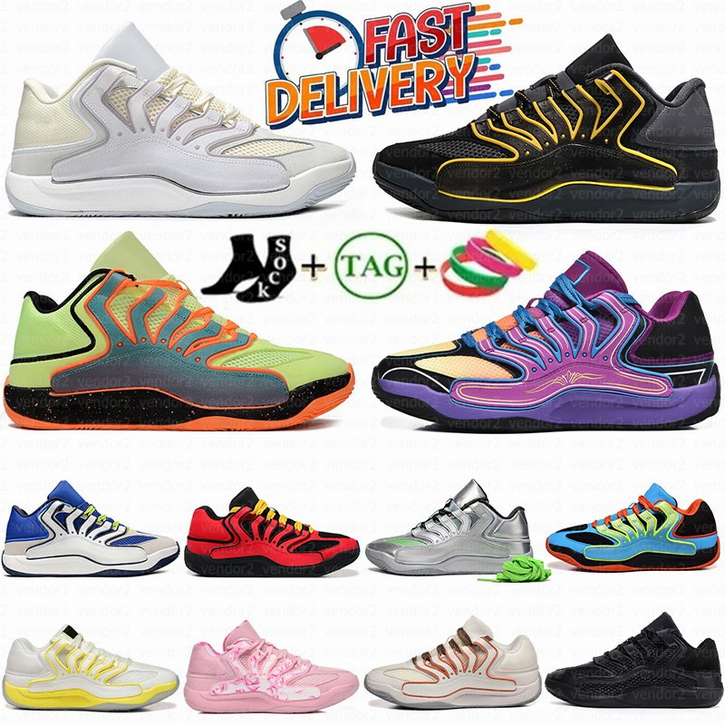 Top KD 18 Men Women Basketball Shoes 18s Designer Trainers Rain City Aunt Pearl Black Jade Liquid Lime Outdoor Sneakers Size 36-46