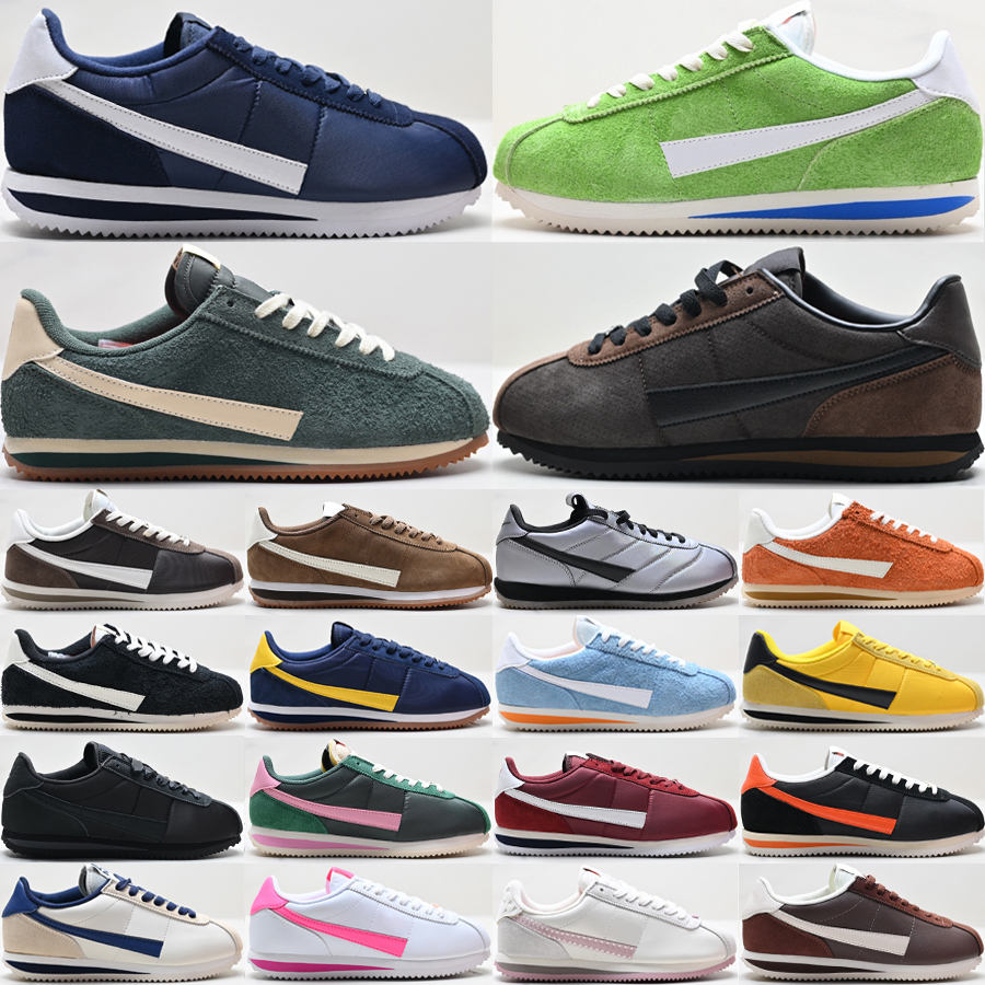 Top Cortezs Men Women Running Shoes Nylon Leather Designer Trainers Picante Red Pink Foam Chlorophyll Psychic Blue Forrest Gump Outdoor Sneakers Size 36-45
