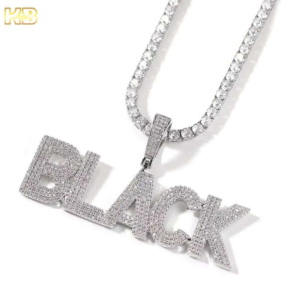 Letter Pendant Necklace for Men Gold Letter Moissanite Fine Pendants Fashion Jewelry Charms Custom Letter Pendant Necklace