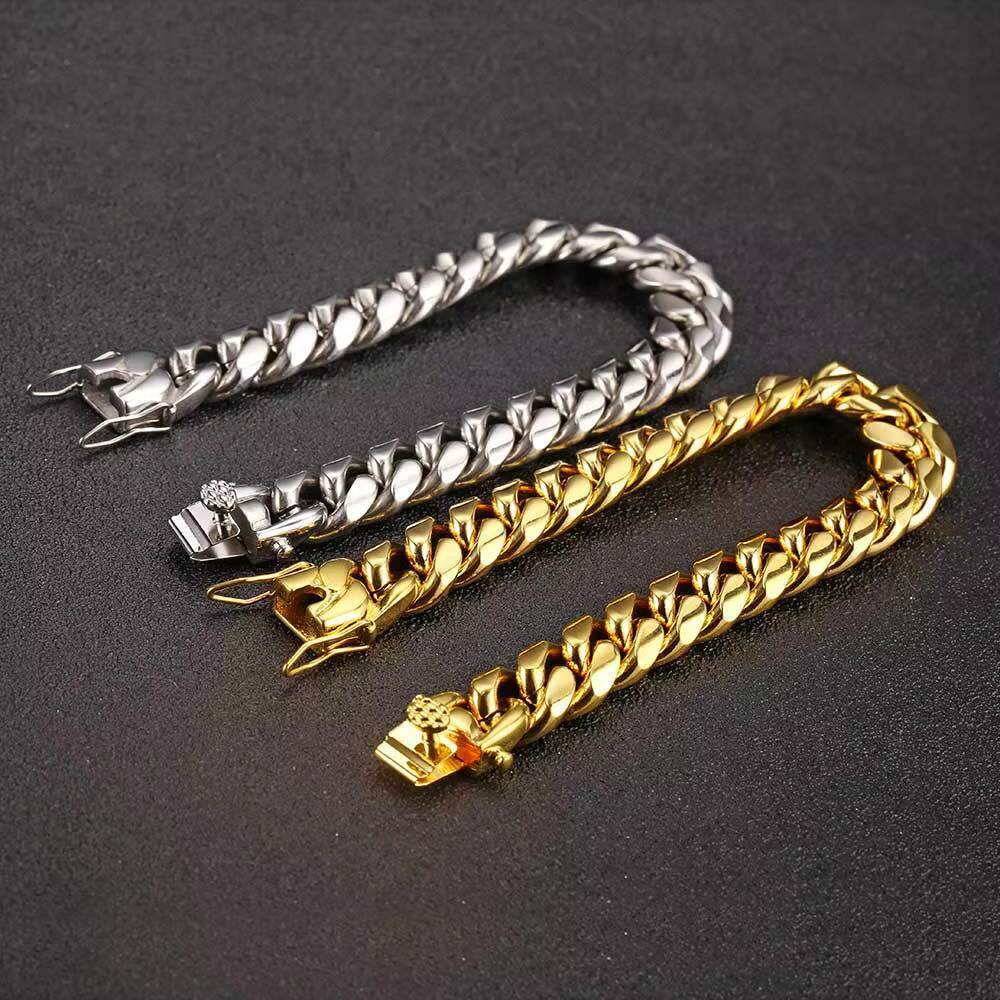 20mm Stainless Steel Necklace Mens Cuban Chain Mens Fashion Jewelry Set