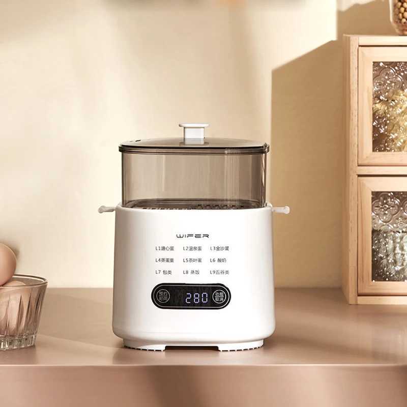 300W Electric Egg Boiler Breakfast Machine Multicooker Steamer Automatic Egg Cookers Home Egg Custard Steaming Cooker with Timer C251129