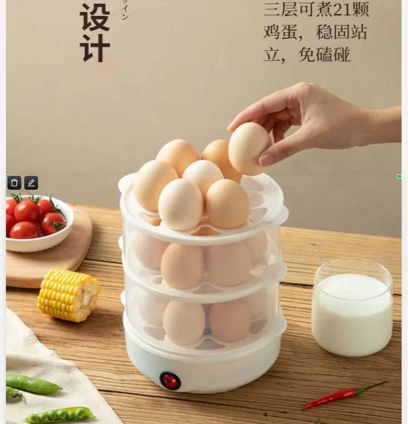 220V German Egg Steamer Auto Shut Off Mini Egg Cooker Multifunctional Breakfast Maker for Home Dorm BDL C251129