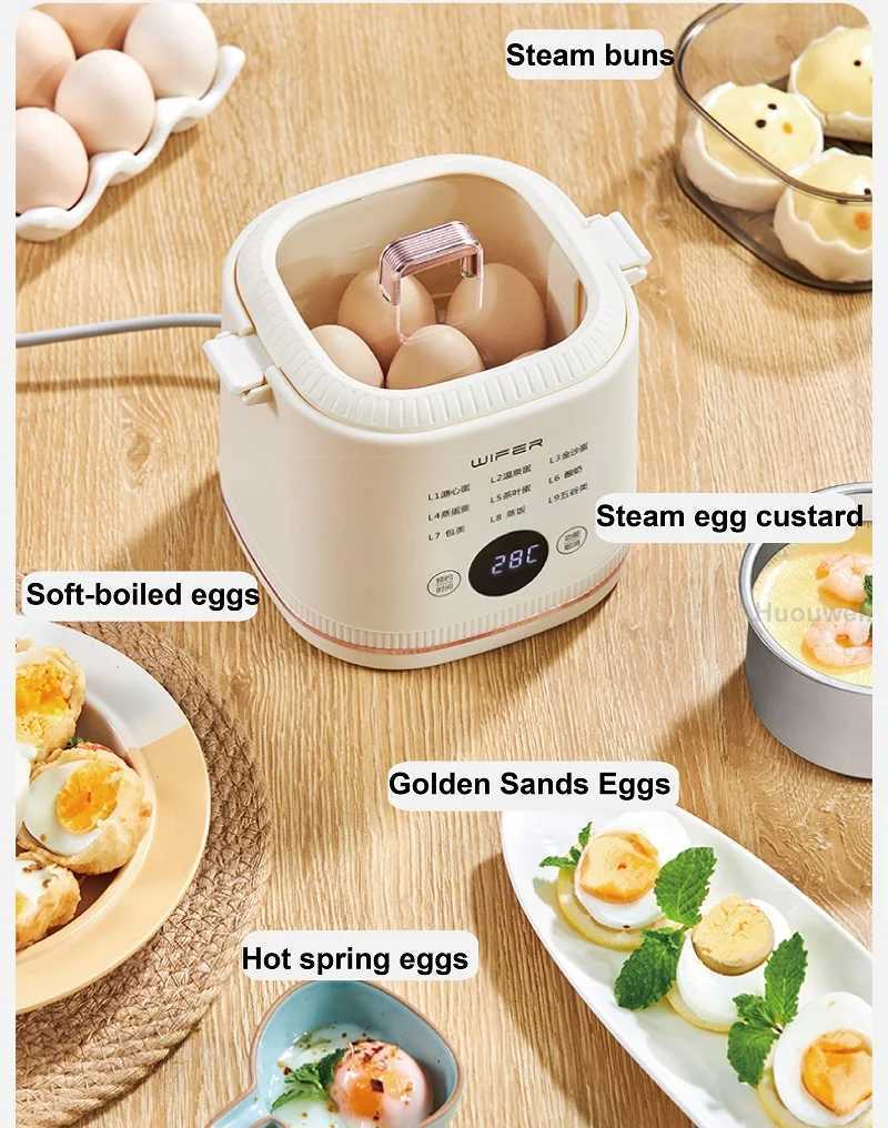 300W Egg Cooker Low Power Dormitory Multifunction Breakfast Machine Soft Egg Hot Spring Egg Appointment Steam Pot Auto Power Off C251129