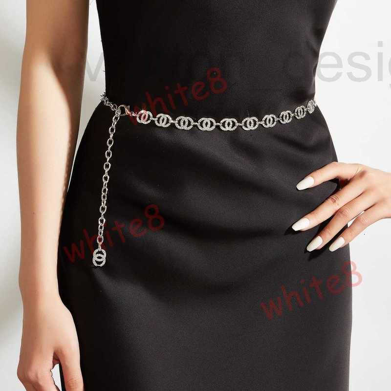 Belts Designer Brand Belly Dance Waist Chain for Women New Metal Water Drop Pendant Silver Thin Belt Women's Personality Punk M7ID