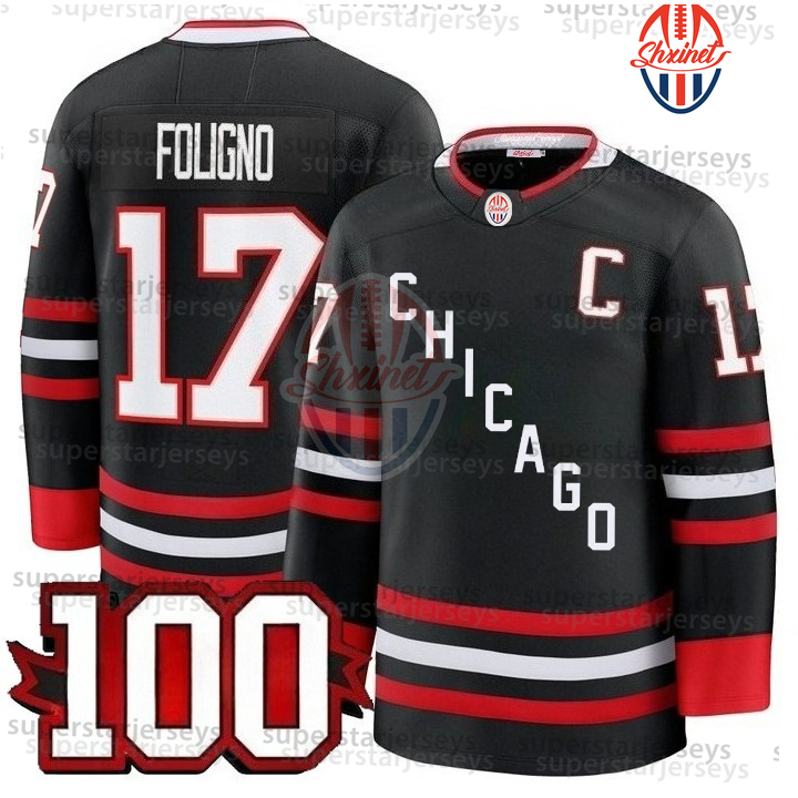 2025-26 Hockey Jersey 100th Bedard Nazar Burakovsky Bertuzzi Donato Teravainen Levshunov Mikheyev Crevier Sweater Custom Double-Reinforced Stitched