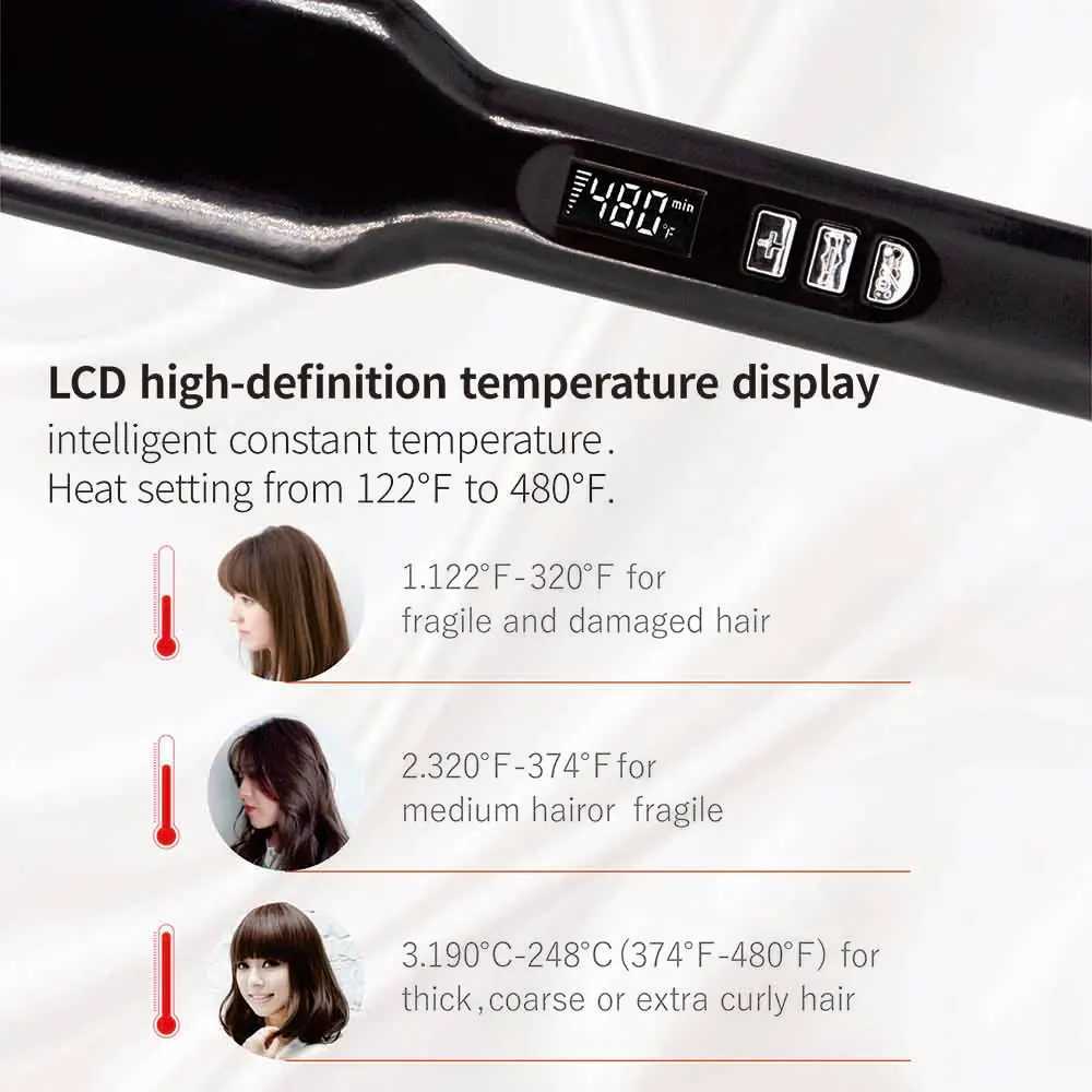 Titanium Plate Hair Flat Iron 470F Keratin Treatment Hair Straightener Professional Salon Hair Styling Tools 110-240VT251129