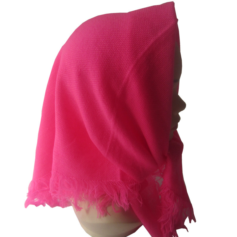 K554 Women's wool square scarf headscarf old-fashioned square scarf middle-aged and elderly solid color neck scarf wholesale