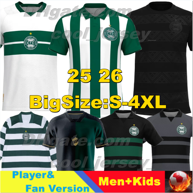 XXXL 4XL 25 26 Coritiba Foot Ball Club Soccer Jerseys 2025 2026 Dellatorre Brumado Josue Careca Home Away Football Shirts Men Uniforms 3XL