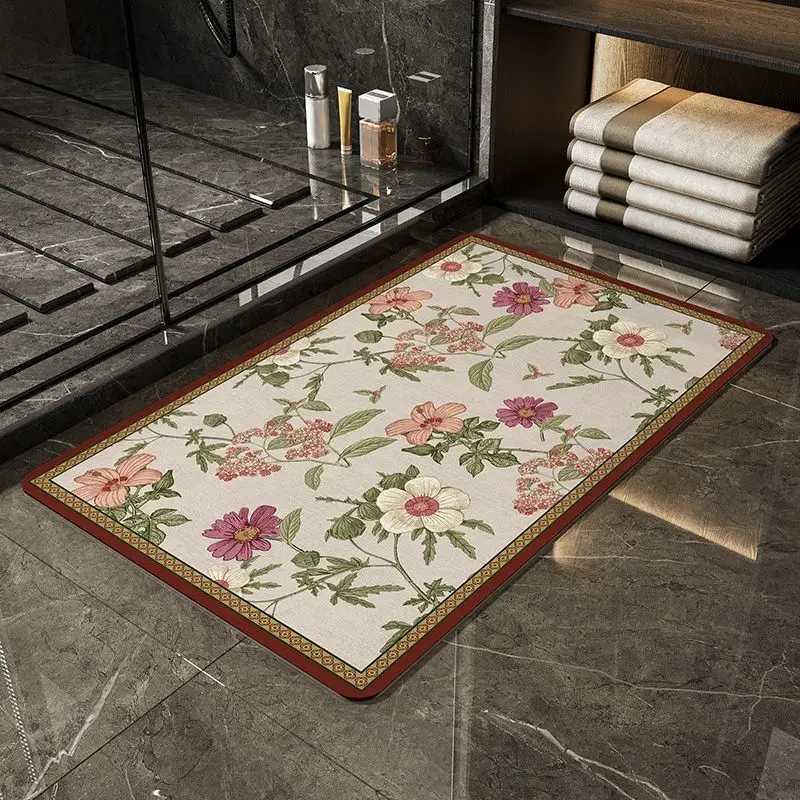 Toilet floor mat diat d bathro water-absorbing non-slip mat door mat entering the door toilet kitchen door mat H251129