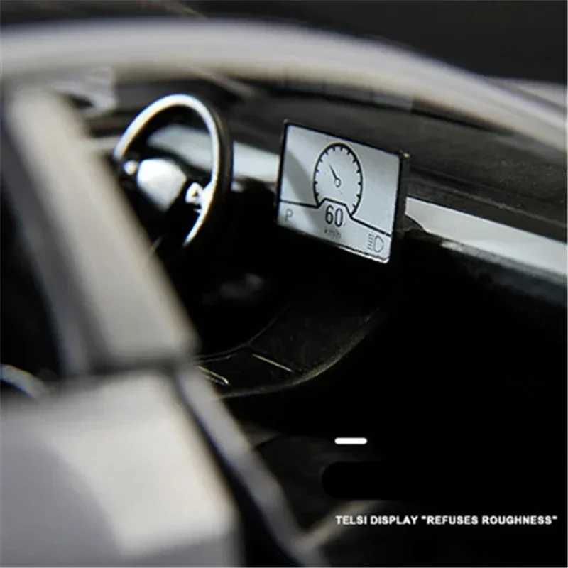 124 Tesla Model 3 Model Y Alloy Car Model Diecast Metal Toy Vehicles Car Model Simulation Sound and Light Collection Kids Gifts J251129