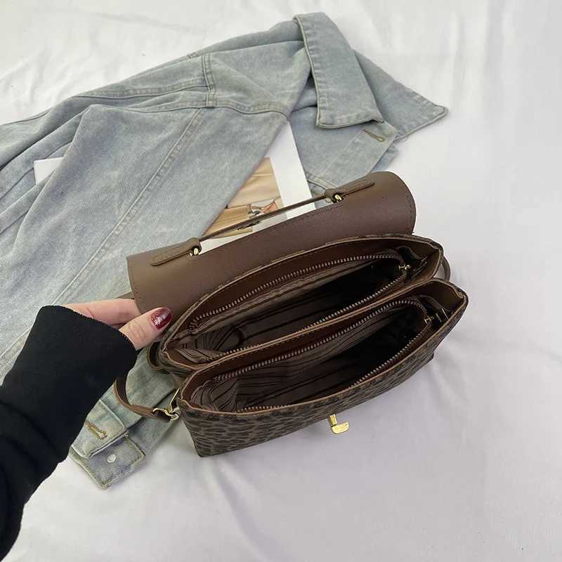2025 Fashion Premium Leopard Print Womens Bag - Unique Retro Small Square Design Versatile Commuter Shoulder/Messenger Style K251128