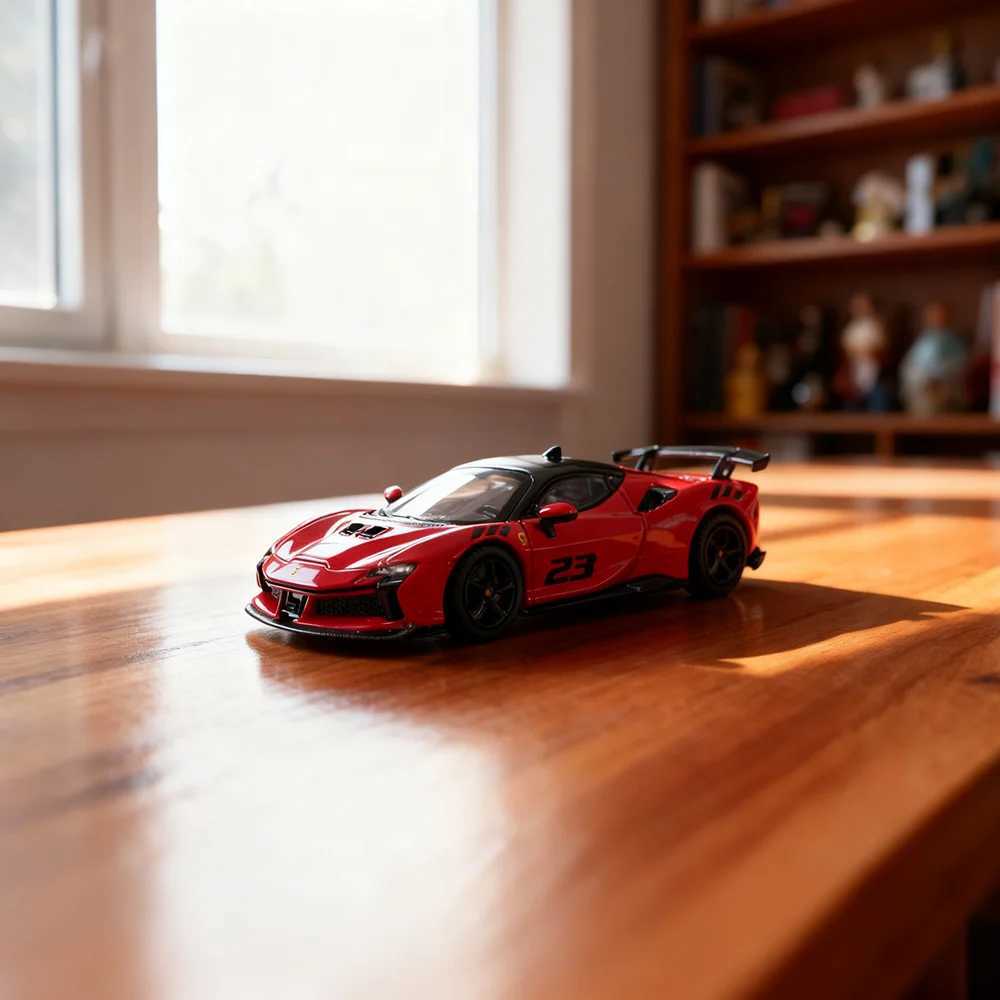 New Arrival 1/64 Model Car Diecast Alloy For SF90 Supercar Model Highly Realistic Detail Miniature Collectible Display Gift J251129