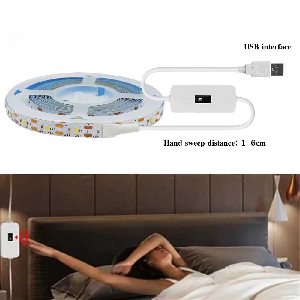 USB DC5V 2835 LED Strip Light Tape With Hand Sweep/Dimmer/ON OFF Switch Flexible Ribbon for Kitchen Room Cabinet TV Backlight M251129