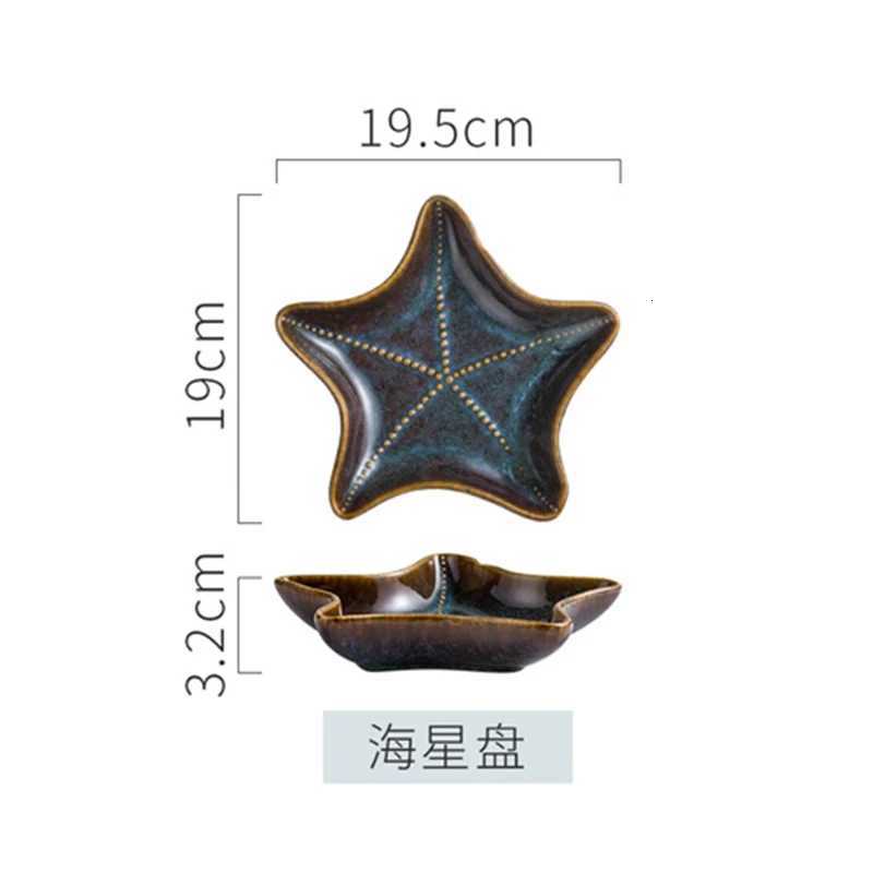 Luxury Irregar Ceramic Plate Flower Leaves Scallops Starfish Conch Fish Shape Decorative Tableware Dinner Plates Dishes Tableware Y251129