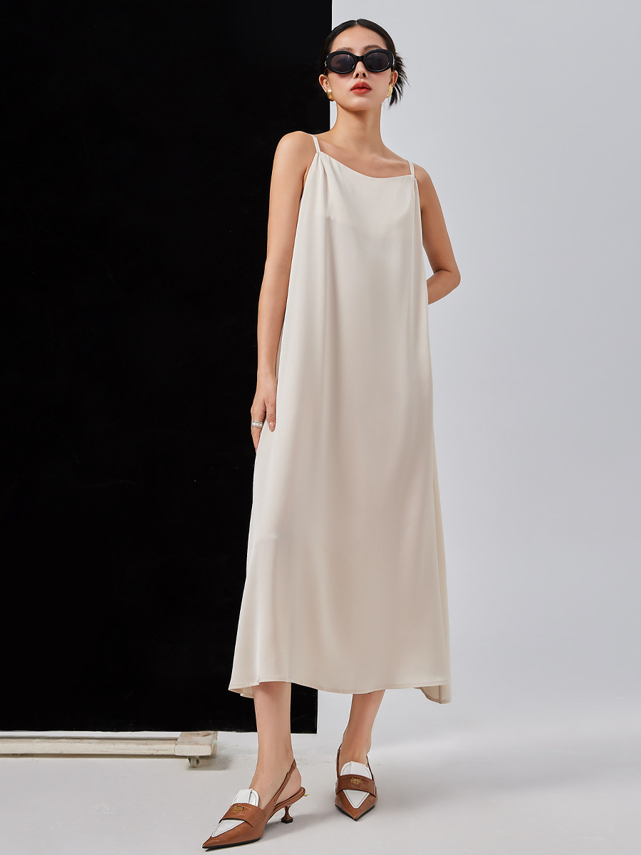 KO41800 Dress Women's 2024 Silk Suspender Dress Mulberry Silk High-end Long Dress