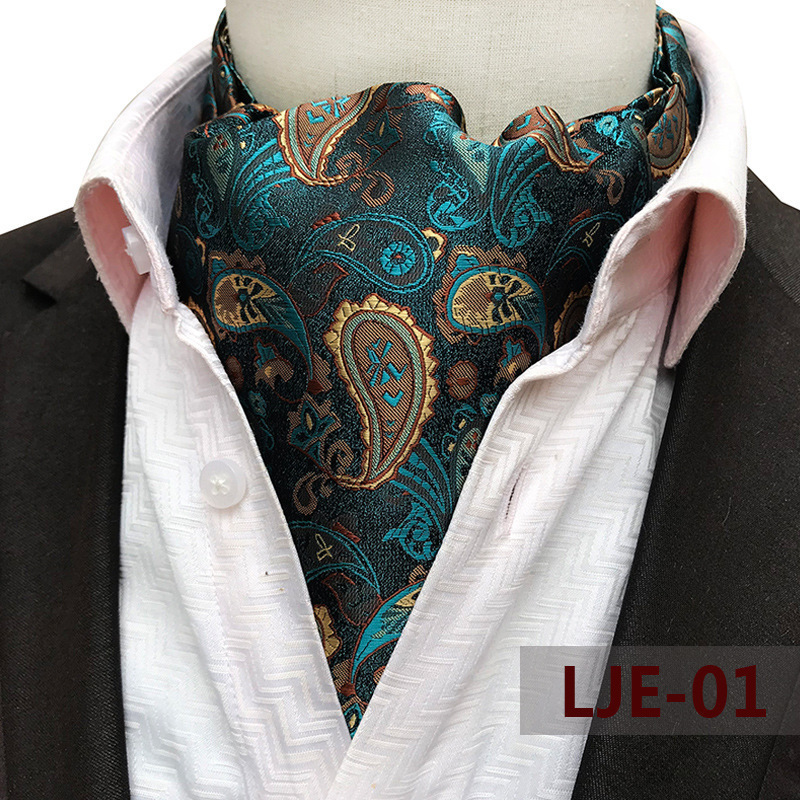 Hi-Tie Fashion Mens Cravat Set Floral Paisley Cravat Tie Men Silk Red Blue Pink Ascot Pocket Square Cravat for Men 250117