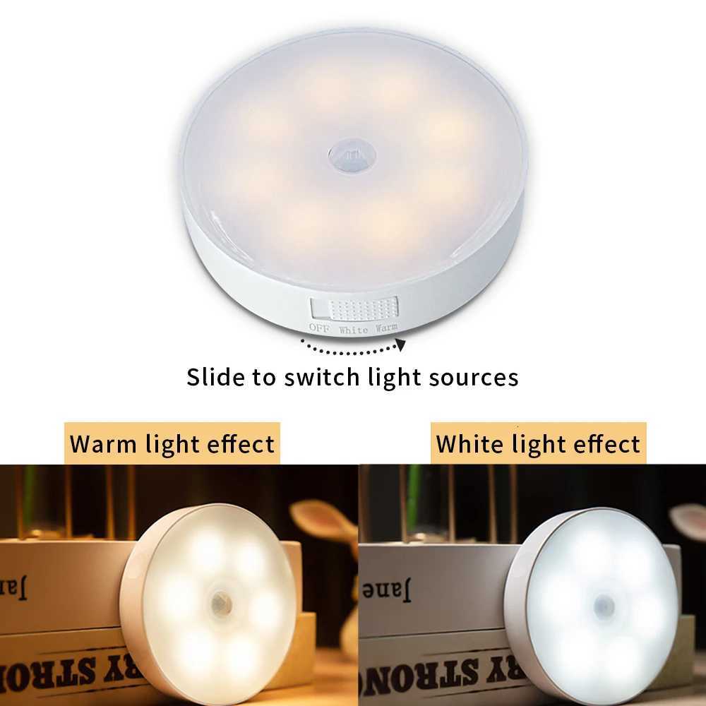 Led Light Sensor Movement Night Light USB Rechargeable Night Lamp For Kitchen Closet Light Wireless Led Wardrobe Staircase Lamp M251129