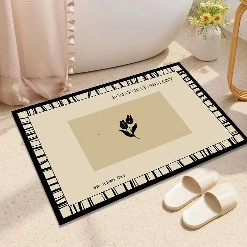 Toilet floor mat bathro non-slip absorbent toilet super door toilet diat d quick drying bathro foot mat H251129