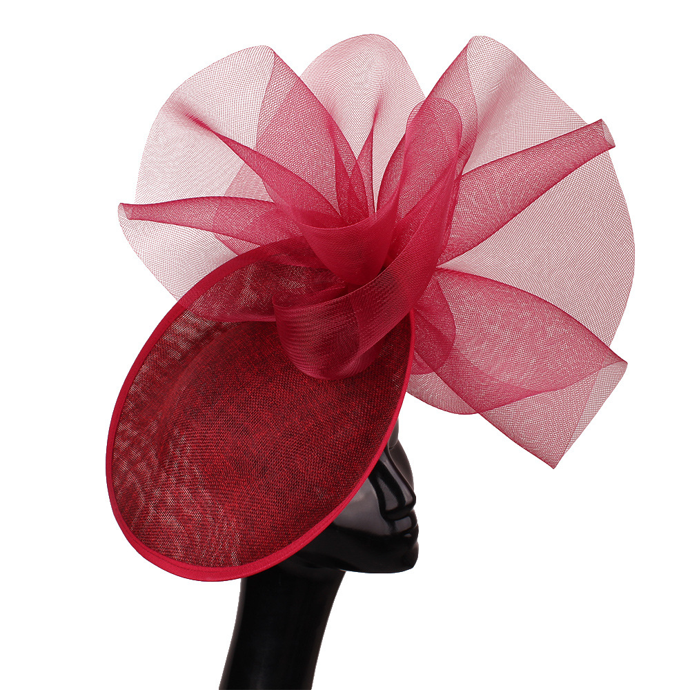 Beautiful Fascinator Hat For Women Elegant Weddings Pillbox Cap With Flower Luxury Party Derby Femme Mariage Chapeau