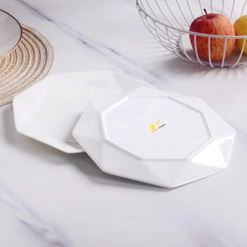 Luxury Phn Penh Creative Octagonal Steak Flat Plate Light Luxury Bone Tableware Western Dinner Plate Household Dinner Plates Y251129