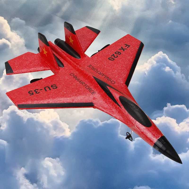 RC Foam Aircraft SU-35 Plane 24G Radio Control Glider Remote Control Fighter Plane Glider Airplane Foam Boys Toys for Children J251129