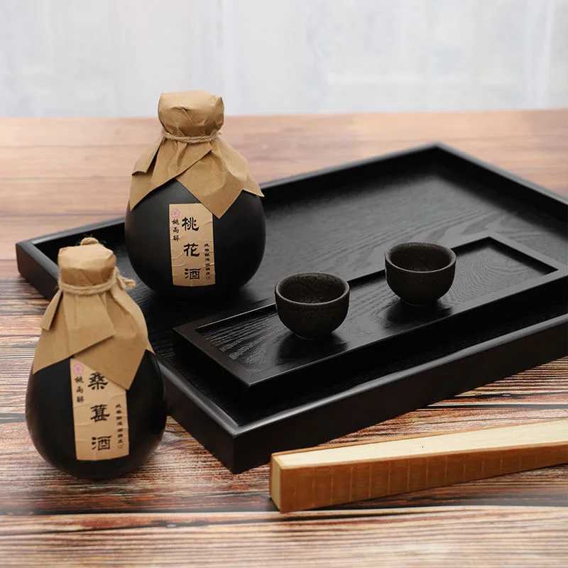 Black Wooden Tray Rectangular Solid Wood Flat Tray Restaurant Dessert Coffee Tray Household Tea Tray Trays Decorative Y251129
