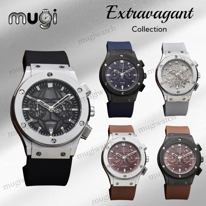 Hublotx Watch Man Designer Mens High Quality Bigbangs Hublotx Bigbang Watch Square Unico Watch Multifunctional Automatic Watch Vintage Quartz Watch With Box 25