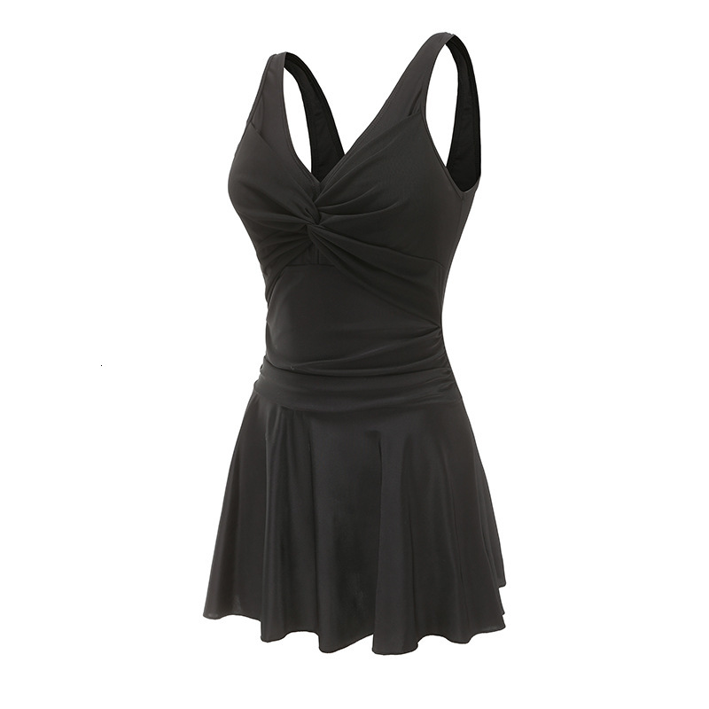 New quick drying one-piece swimsuit for women, conservative hot spring clothing, women's clothing that covers the belly and flesh, slimming up in