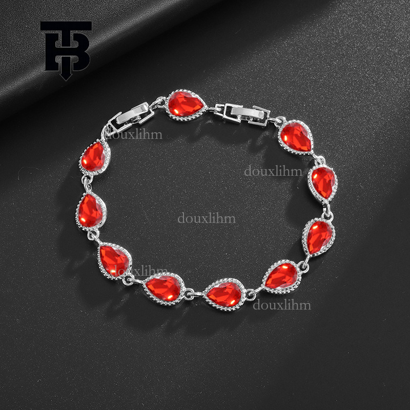 TB BHULAMTE Designer Luxury Women's Simple Bracelet European And American Fashion Trend Inlaid Rainbow Gemstone Bracelet High End Jewelry Gift