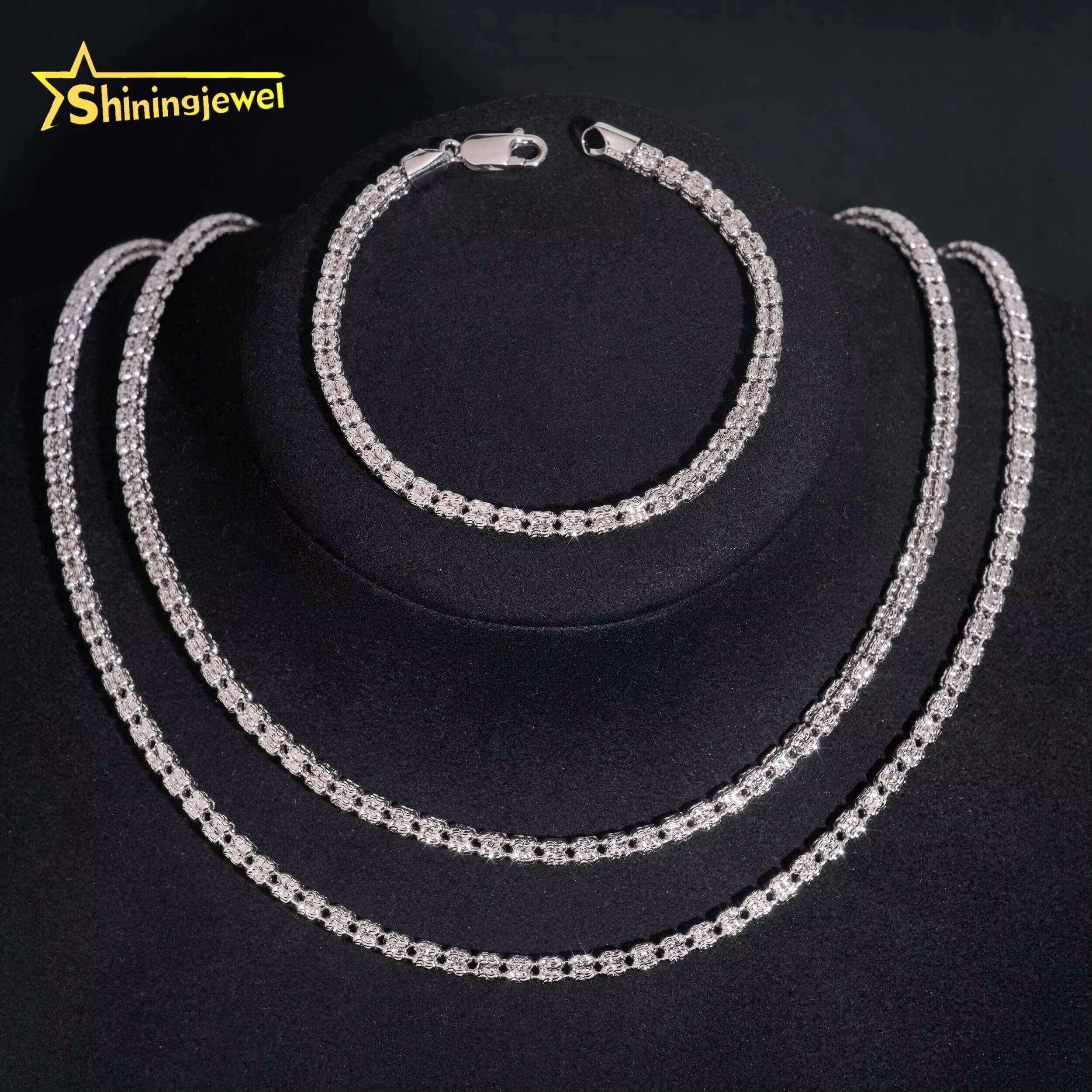Fine Jewelry High Quality 4MM Rope Chain 925 Silver Custom Hip Hop Men Franco Chain Necklace Daily Wear