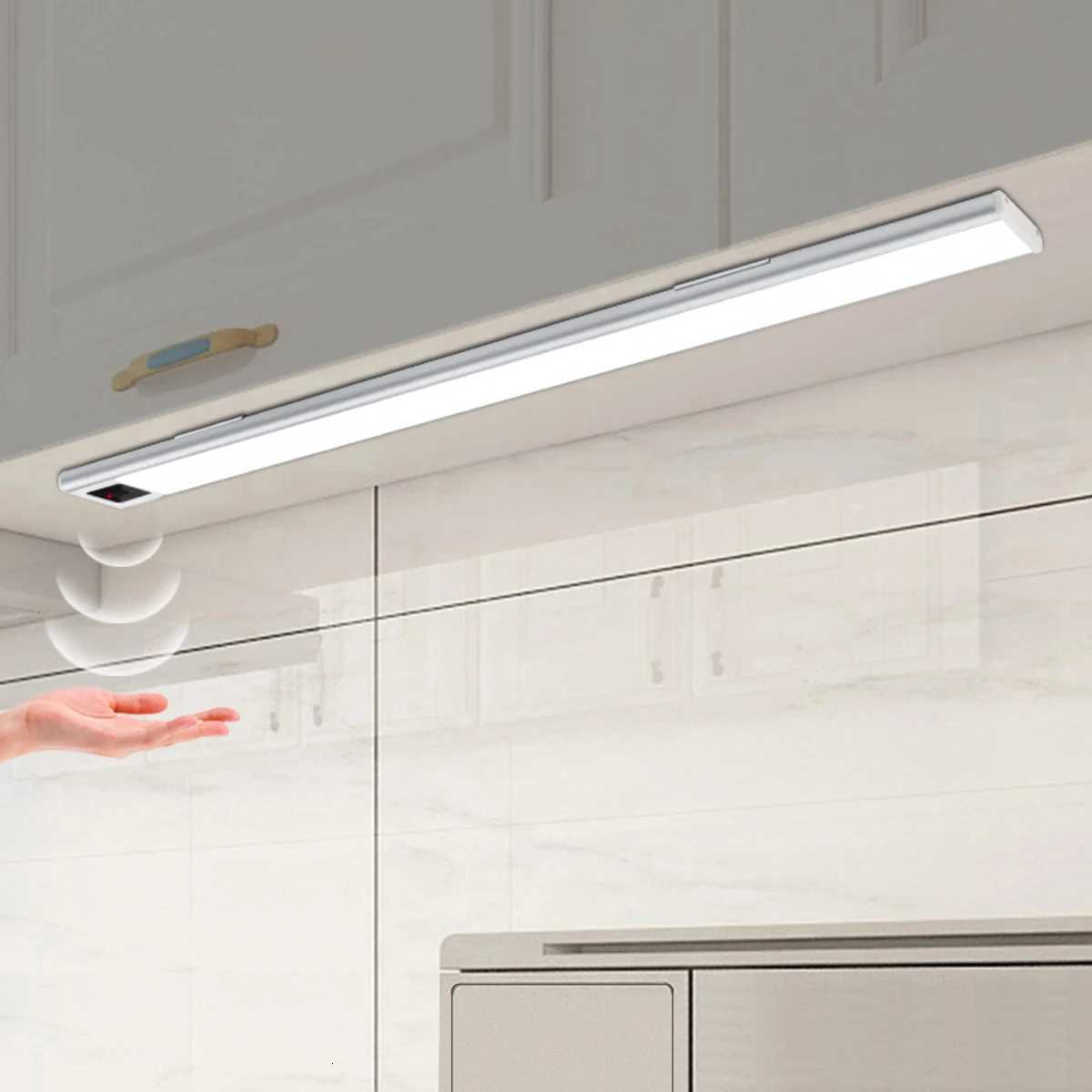 Wireless Rechargeable LED Hand Sweep Sensor Under Cabinet Light 20cm 40cm for Closet Kitchen Wardrobe Stairs Night Lamp Decor M251129
