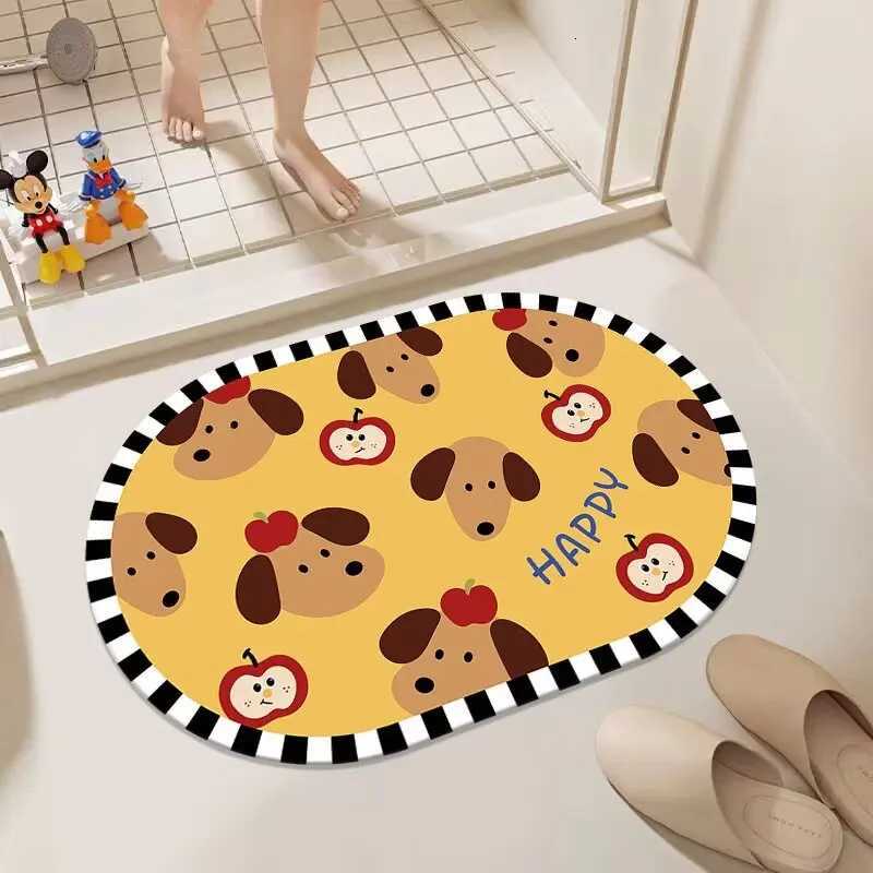 Soft diat d toilet floor mat Quick drying absorbent bathro Non-slip mat Toilet toilet floor mat H251129