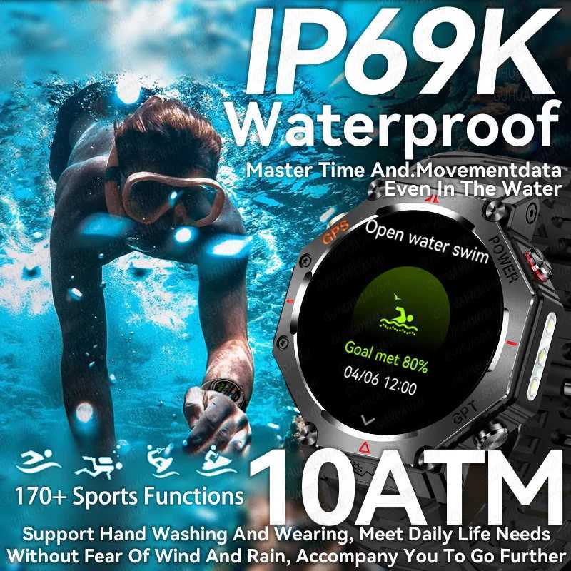 T-Rex 3 Ultra Military Grade GPS Smart Watch 10ATM Waterproof Compass Altimeter Barometric AMOLED Men HD Call Sports SmartwatchW251129