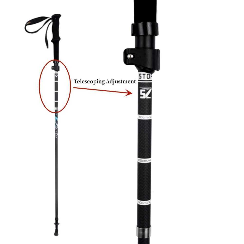 Carbon Fiber Hiking Poles Portable Walking Poles Walking Sticks Ultralight Collapsible Hiking Poles Outdoor Hiking Poles X251128
