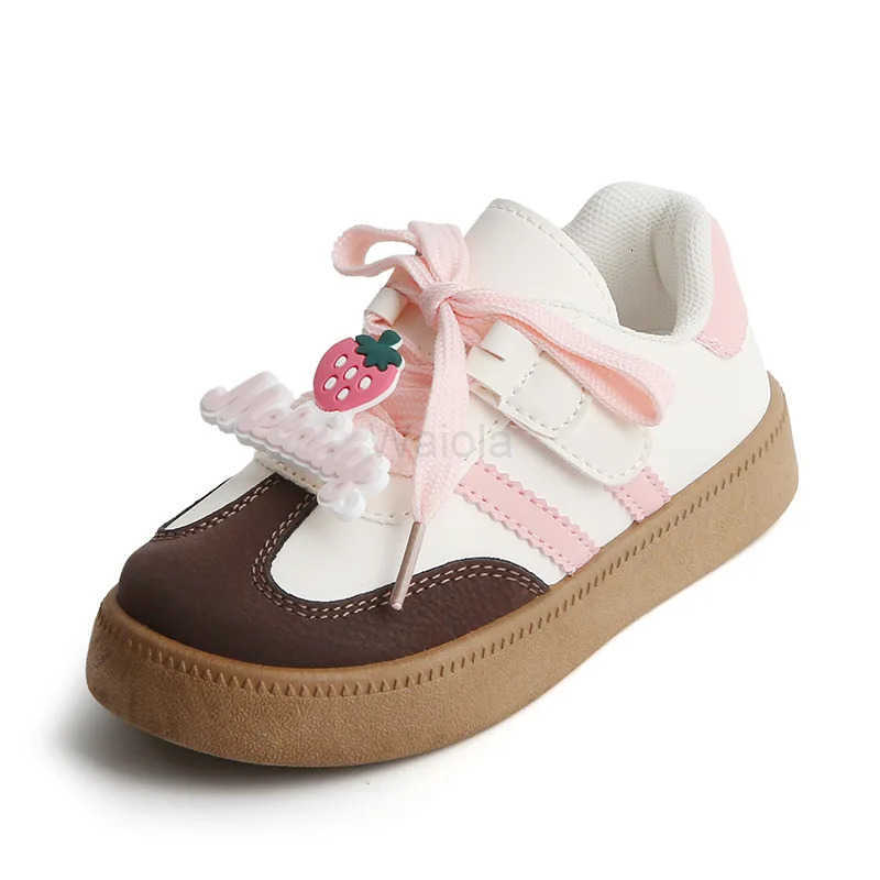 Sanrio Kuromi My Melody Girls Leather Shoes Bow Tie Kawaii Kids Cartoon Soft Bottom Sweet Board Shoes Fashion New Children Shoes H251129