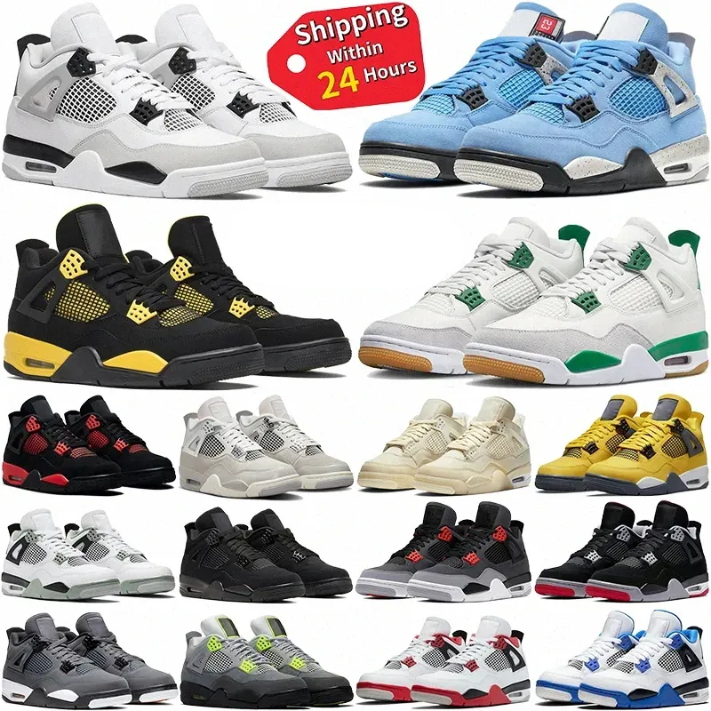 4 Basketball Shoes Military Black Cat 4s Sneakers University Blue Red Cement Thunder Pine Green White Oreo Seafoam Shimmer