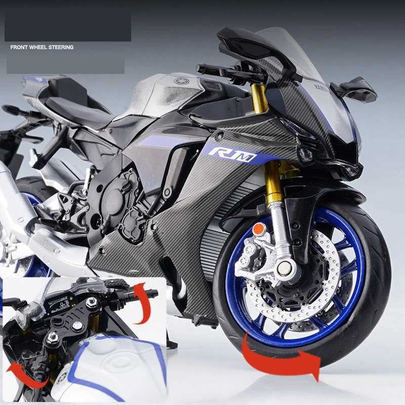1/12 YAMAHA YZF-R1M 2022 Toy Motorcycle Model RMZ City Diecast Racing Sport Motorbike Miniature Collection Gift For Boy Children J251129