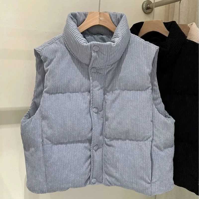 Womens Padded Cotton Vests Quilted Solid Color Youthful Lightweight Lady Giletes Clothes Fashion 2025 Korean Style Autumn ColdT251129