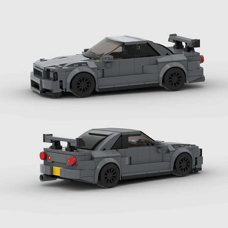 MOC F1 City Speed Sports Racing Car Building Blocks Brick R34 RX-7 Vehicle Supercar Fast Furious MK4 Supra Kids Toys J251129
