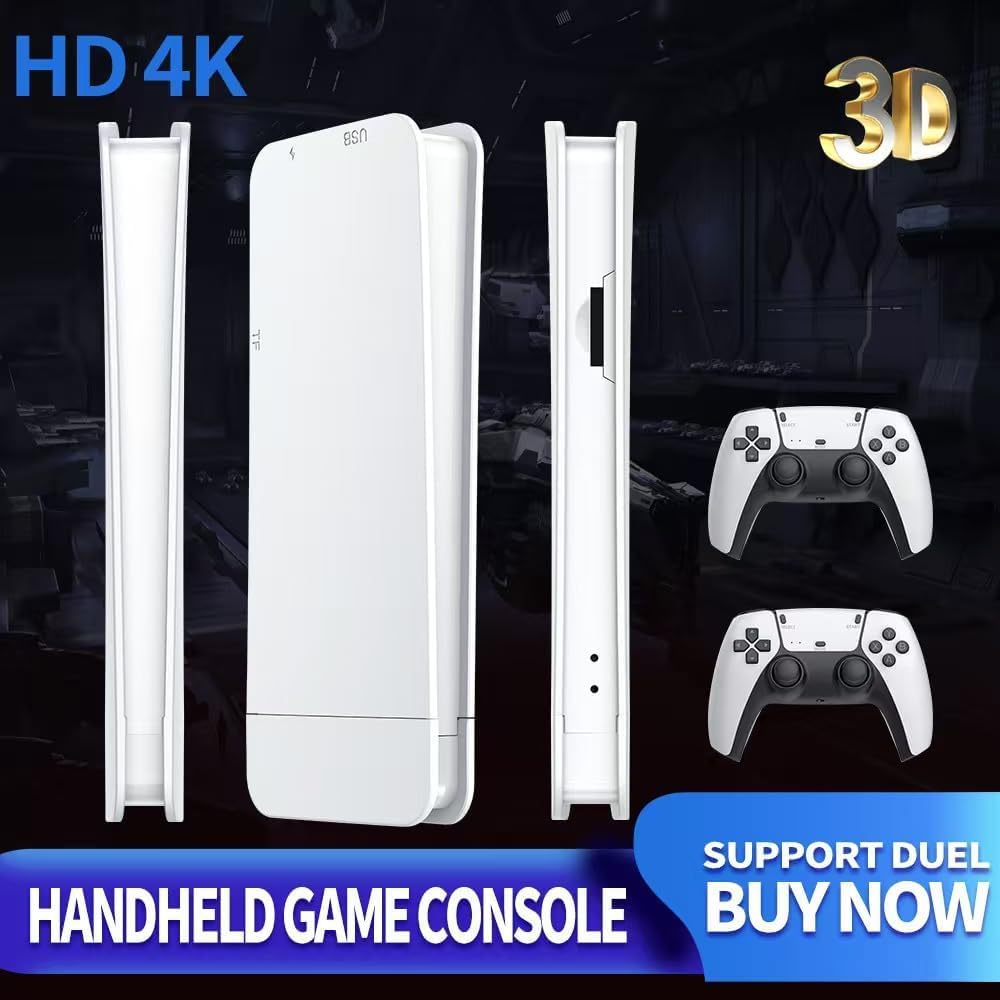 Wireless Retro Game Console, 128G Plug & Play Video Game Stick with 23 Simulators & 40000+ Classic Games, 4K High Definition HDMI Output, Dual 2.4G Wi